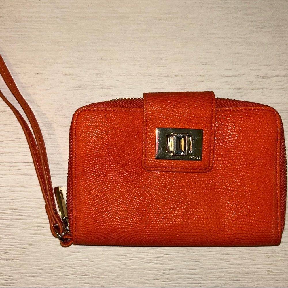 Juicy Couture Orange Textured Wristlet